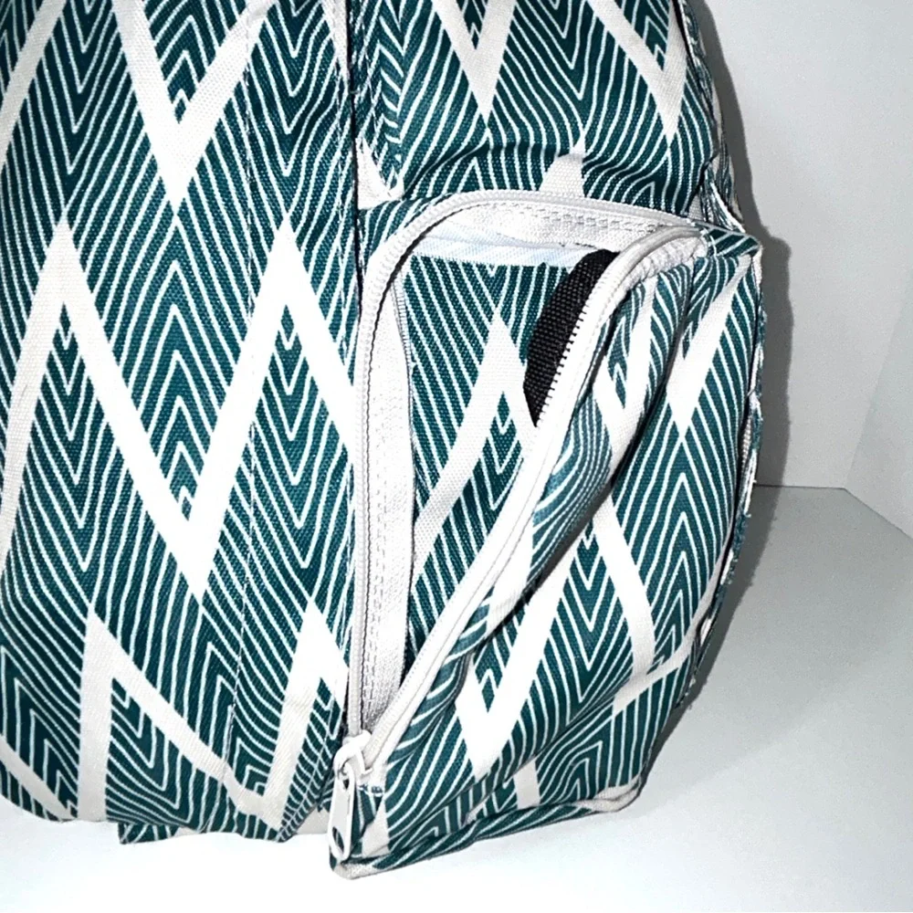 Kavu Original Rope Sling Bag Backpack Crossbody Chevron‎ Teal White Lightweight